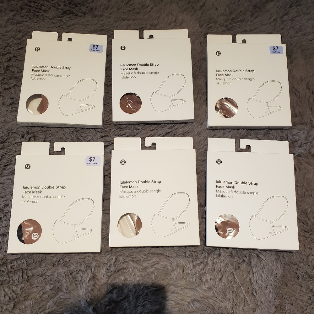 Six nwt Lululemon face masks